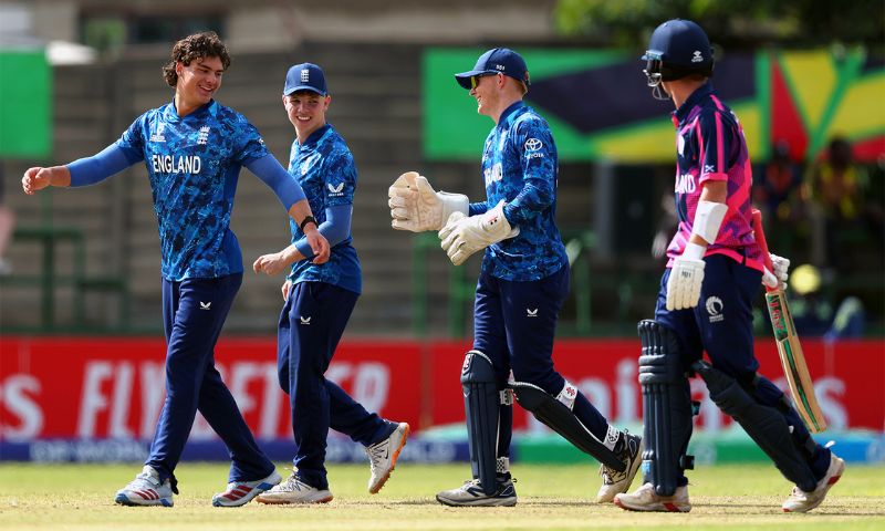 Ben Mayes, England U19, ICC, U19 World Cup, Record Total, 252-run victory, Harare