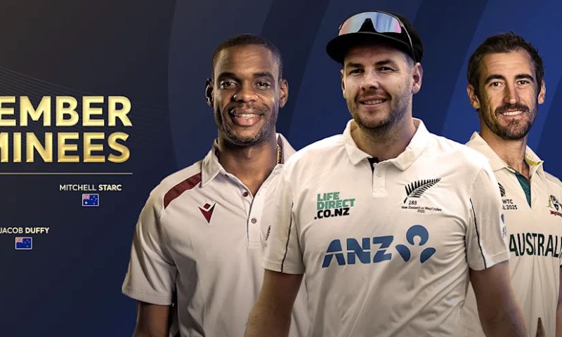 ICC Player of the Month, Justin Greaves, Jacob Duffy, Mitchell Starc, Ashes 2025, Richard Hadlee record