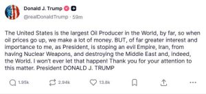 Trump vows to continue Iran war