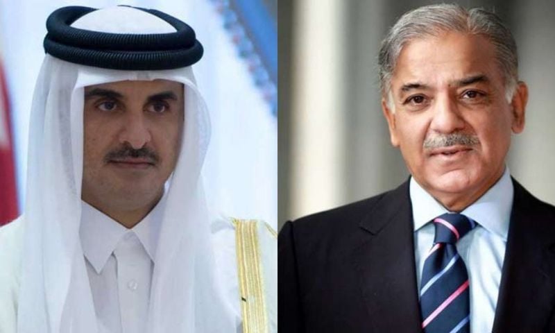 PM Sharif Briefs Qatari Amir on Pakistan's Peace Efforts to De-escalate Middle East Conflict