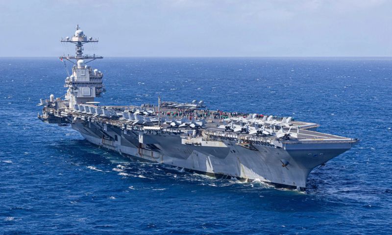 Two US Sailors Injured in Fire on Aircraft Carrier USS Gerald R. Ford in Red Sea