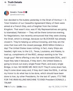 US Team Heading to Pakistan for Talks with Iran: Trump