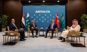 Pakistan, Saudi Arabia, Turkiye and Egypt Foreign Ministers Discuss Middle East Situation