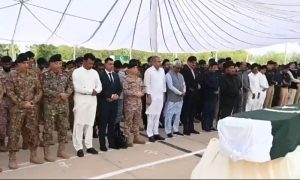 Funeral Prayers Offered for Pakistan Rangers Personnel Martyred in Karachi Terrorist Attack