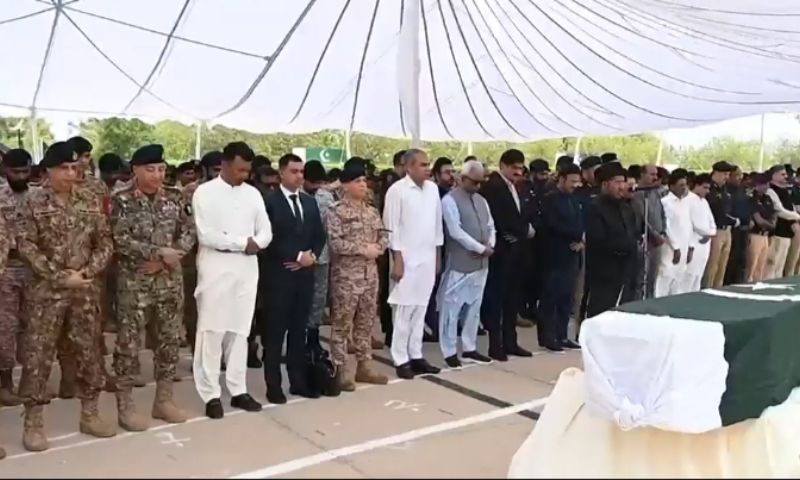 Funeral Prayers Offered for Pakistan Rangers Personnel Martyred in Karachi Terrorist Attack