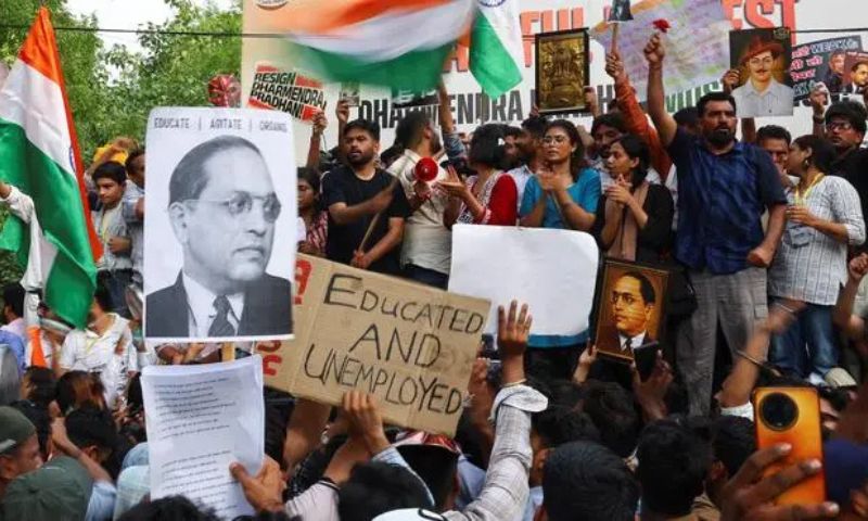 India's Youth-Led Party Continues Protest Against Unemployment, Demands Education Minister's Resignation