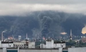 Ukraine Sets Russian Refinery Ablaze in Biggest Drone Attack on Moscow