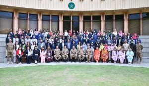 Field Marshal Syed Asim Munir in group photo with participants of the 20th National Workshop Balochistan at General Headquarters
