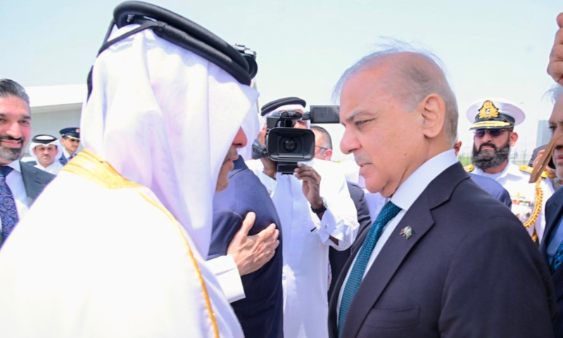 PM Sharif, PM Sharif Arrives in Qatar to Express Solidarity on Former Emir’s Demise