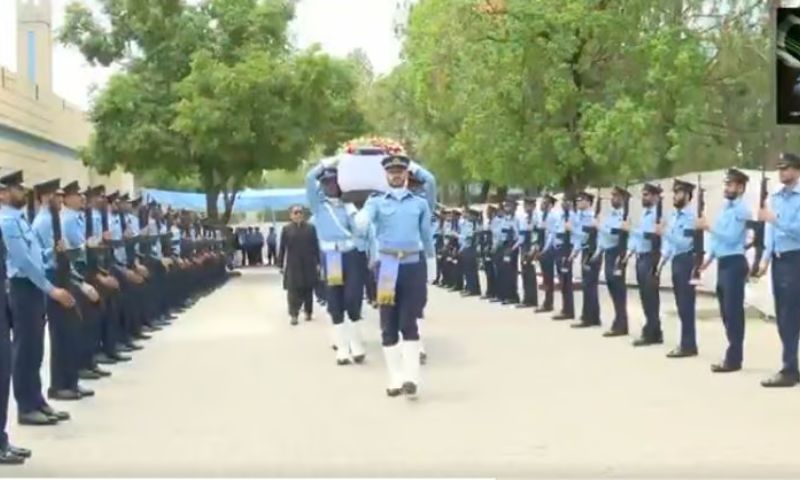 Pakistan Air Force Officer Laid to Rest with Full Military Honours After Sacrificing Life to Save Woman