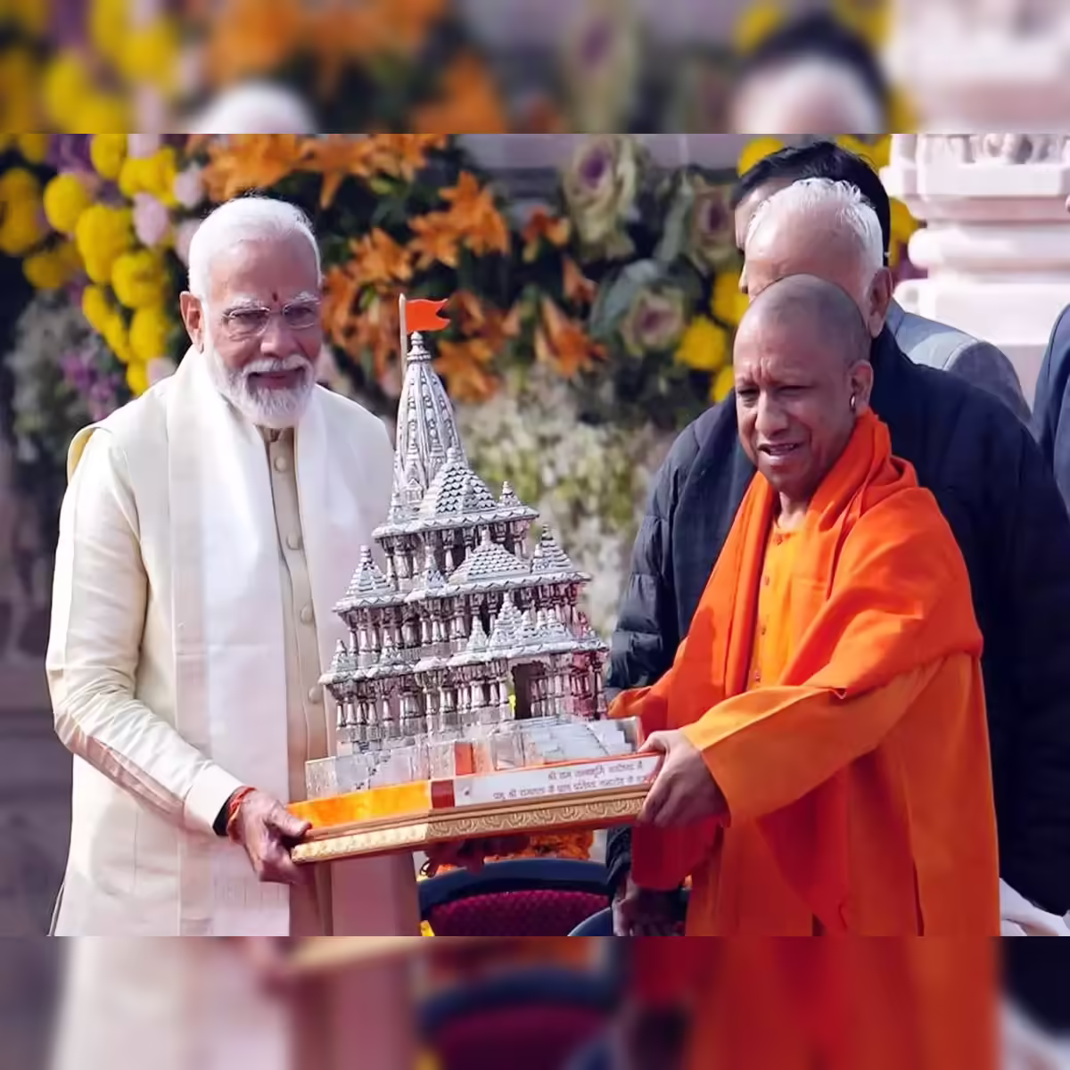 ayodhya ram mandir ceremony pm modi to hoist saffron flag on shikhar of ram janmbhoomi temple to mark completion