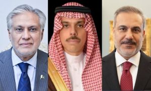 Pakistan Deputy Prime Minister Discusses Regional Developments with Saudi, Turkish Foreign Ministers