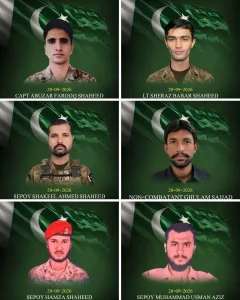 Two Officers Among Six Security Personnel Martyred, Eight Terrorists Killed in Hangu Clash