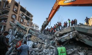 21 Killed as Gaza Apartment Block Damaged by Israeli Strikes Collapses