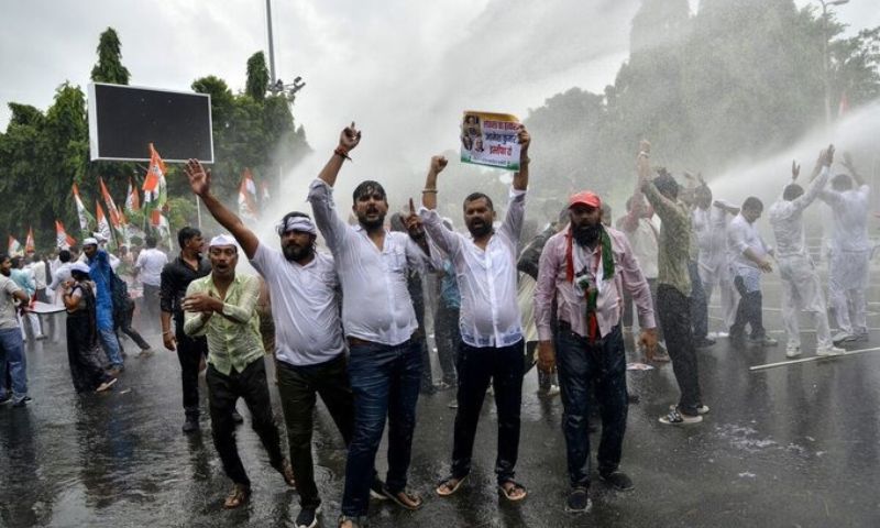 Indian Police Use Tear Gas as Nationwide Protests Escalate Over 'Rigged' Elections