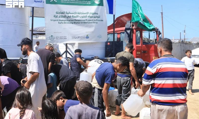 Saudi Project Pumps 500,000 Liters of Drinking Water into Gaza
