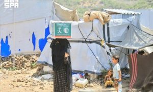 Saudi Aid Agency Distributes Food Baskets in Yemen's Taiz Governorate