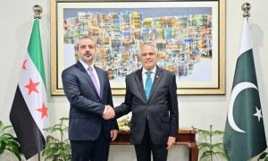 Syrian FM Meeting with Pakistan's Deputy PM Ishaq Dar
