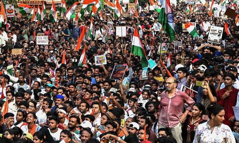 Thousands Protest in India's Capital, Demand Election Chief's Resignation over Misconduct