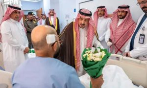 Riyadh Governor Visits Victims of Houthi Attack on Riyadh Airport